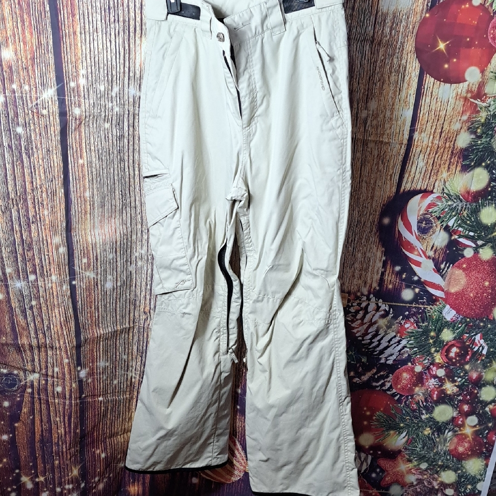 Orange Womans Ski/Snowboarding Pants cream Size M